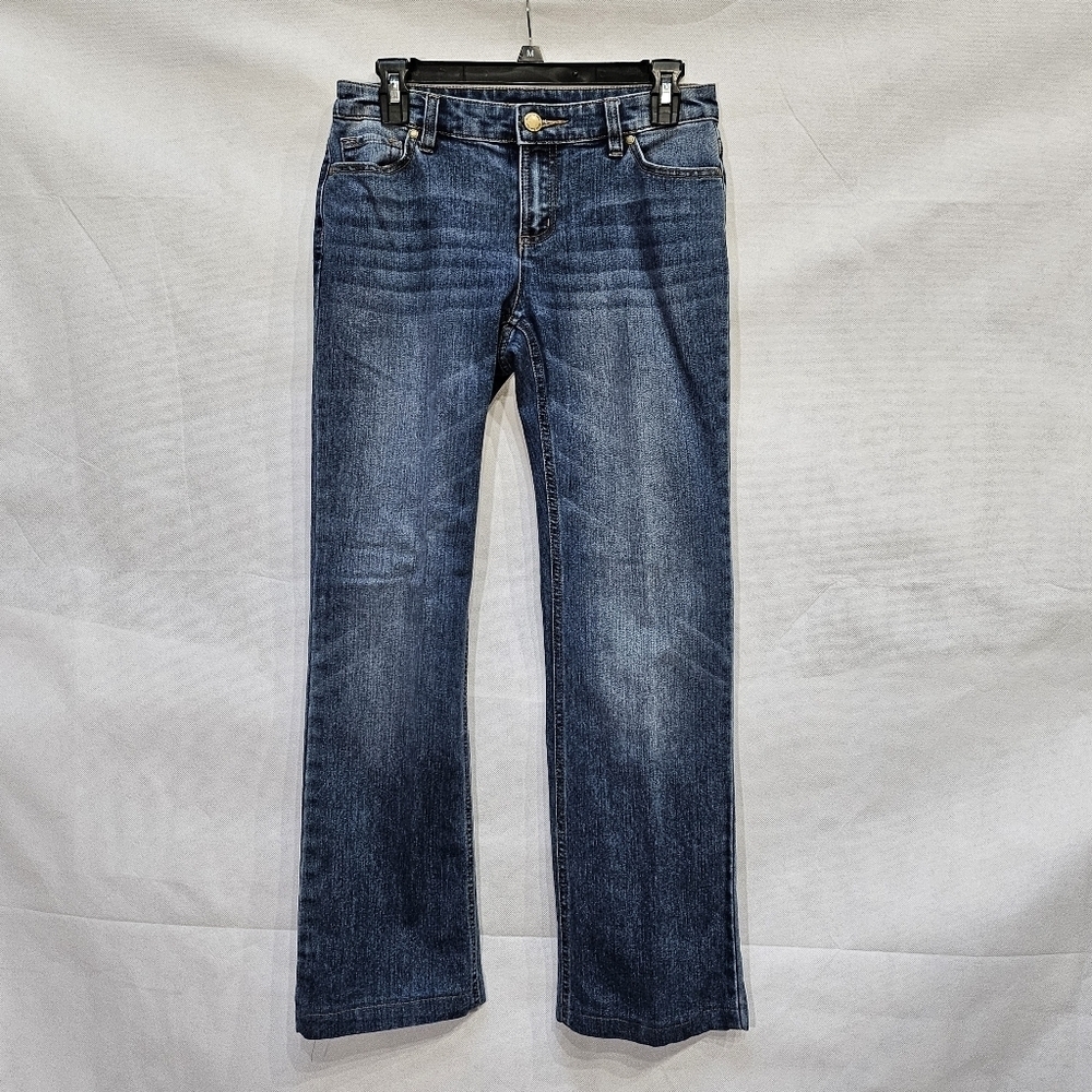 Daisy Fuentes Blue Washout Denim  Boho Jeans Size 4